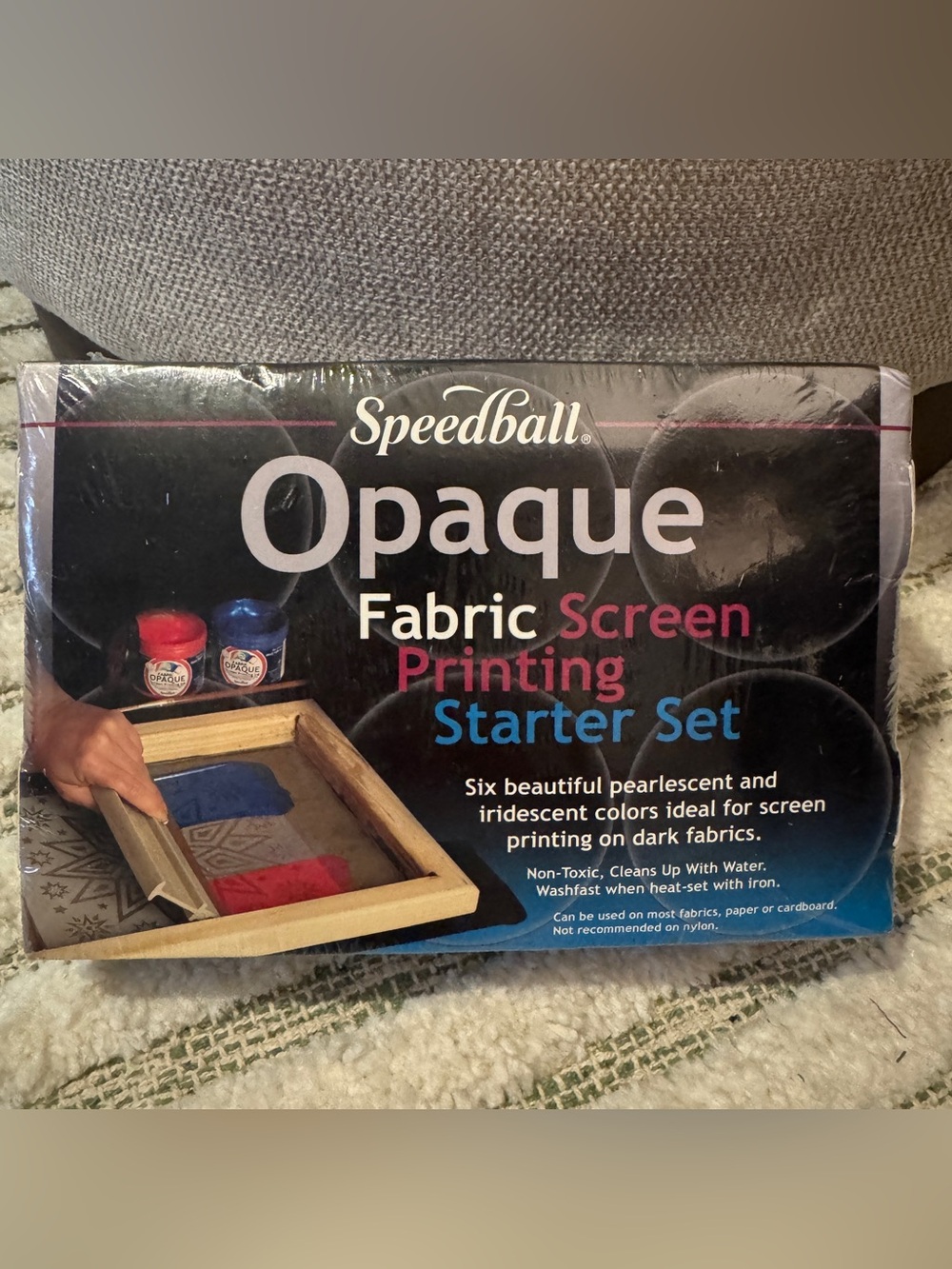 FACTORY SEALED Speedball Opaque Fabric Screen Printing Set 6ct